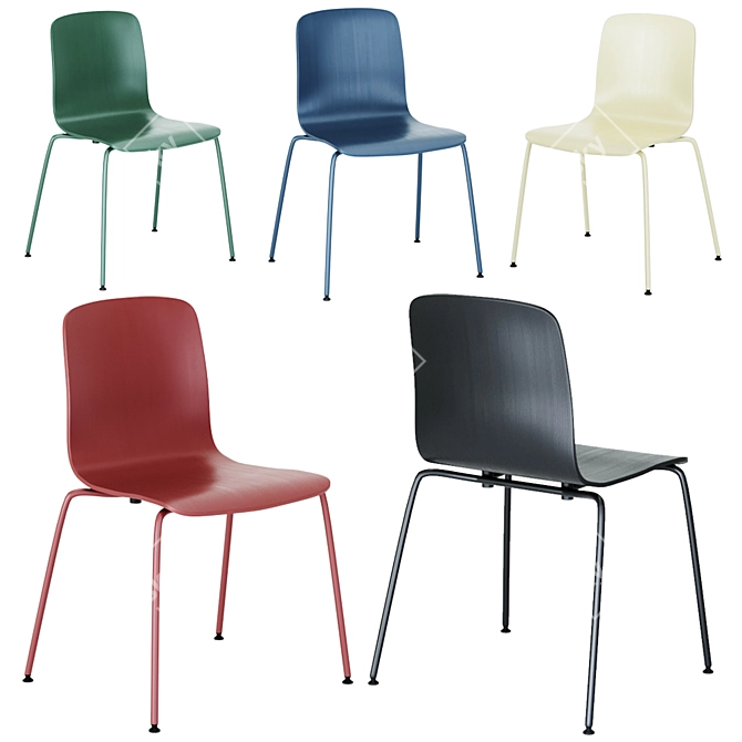 Minimalist Stackable Chair - De Vorm Slim M 3D model image 1