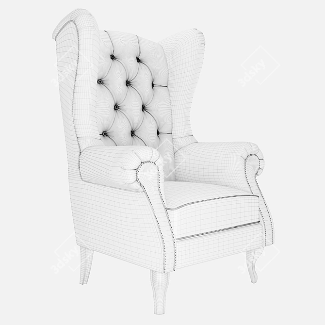 Cozy Fire Lounge Chair 3D model image 4