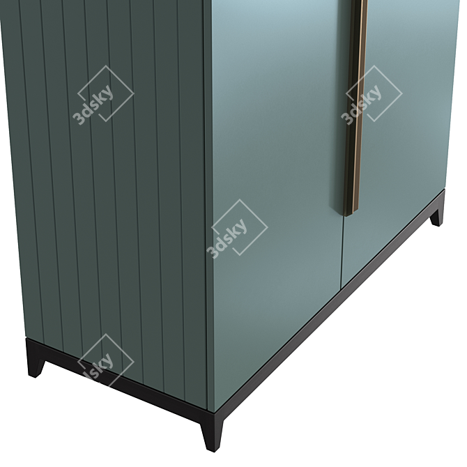 Modern Metropolitan Wardrobe - 100 cm 3D model image 2