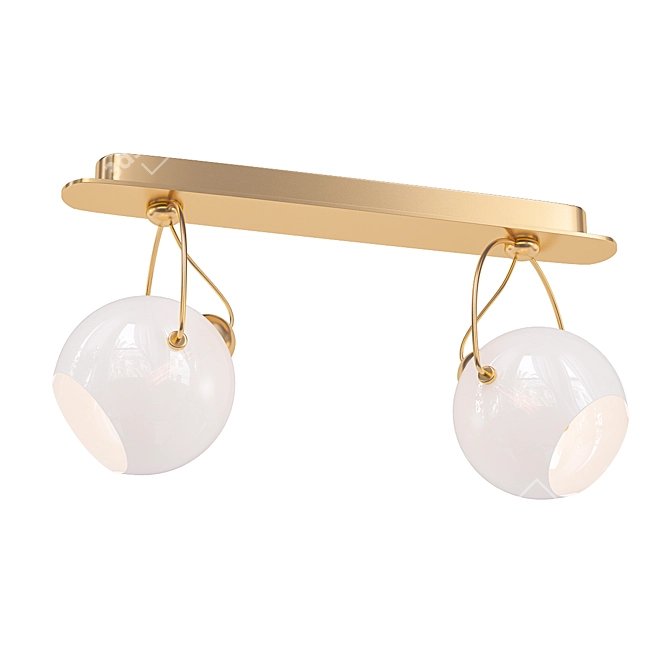 Elegant Beluga White Ceiling Light 3D model image 1