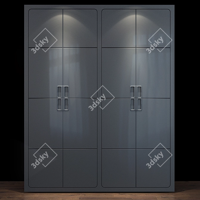 Modern White Cabinet Furniture 3D model image 2