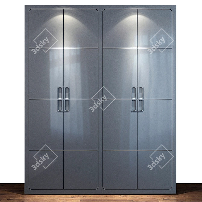 Modern White Cabinet Furniture 3D model image 5