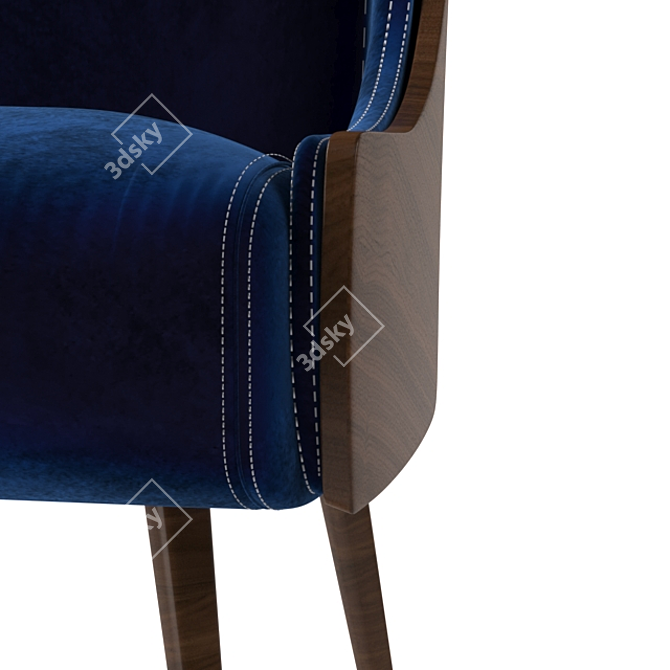 Modern Blue Harbor Side Chair: Stylish and Comfortable 3D model image 3