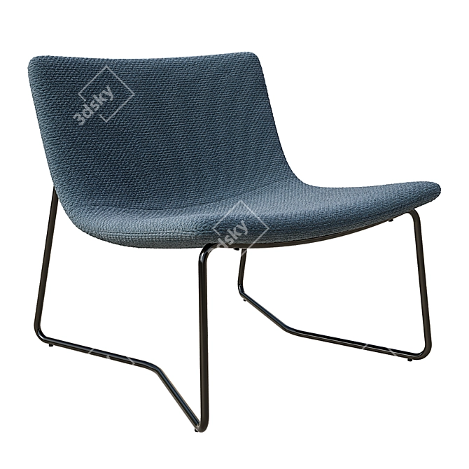 Customizable Lucierne Accent Chair 3D model image 1