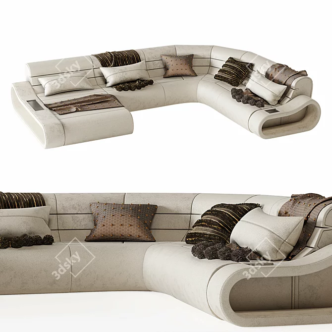 Dreamy Comfort Sofa - Cozy and Spacious 3D model image 1