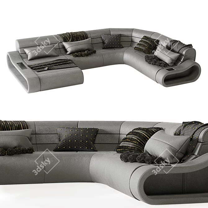 Dreamy Comfort Sofa - Cozy and Spacious 3D model image 2