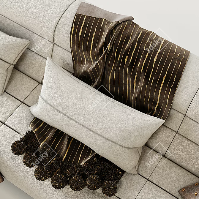 Dreamy Comfort Sofa - Cozy and Spacious 3D model image 4