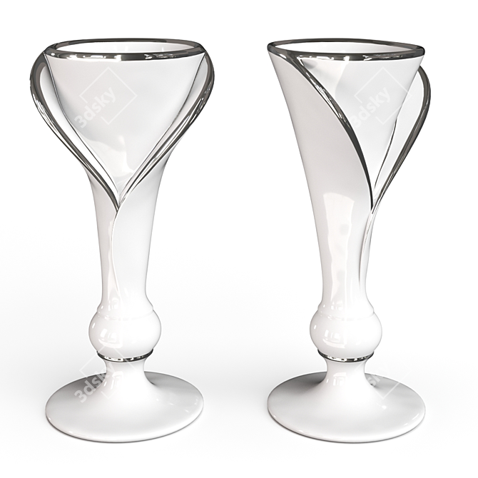 Giorgio Collection Atena Vase: Elegant Ceramic Beauty 3D model image 1