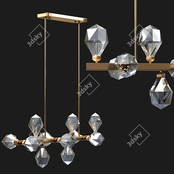 Elegant LISERNO Chandelier by Romatti 3D model image 2