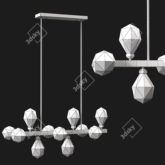 Elegant LISERNO Chandelier by Romatti 3D model image 3