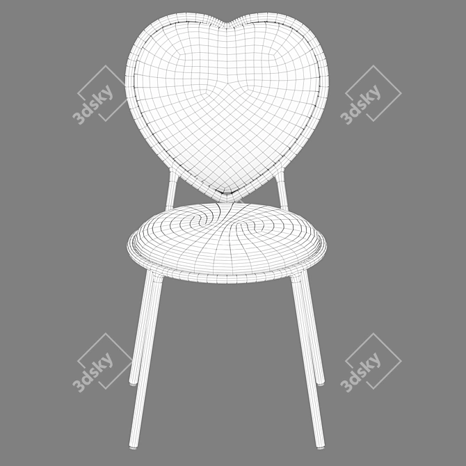 Elegant Love Seat - PBR Gloss Finish 3D model image 5