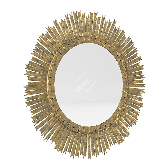 Coastal Charm: Ramona Accent Mirror 3D model image 2