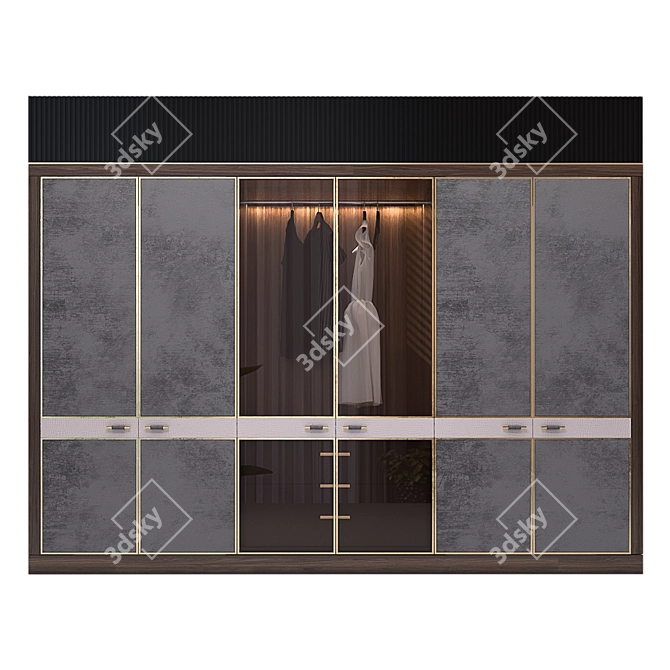 Elegant Lux Cabinet: Perfect Storage Solution 3D model image 1