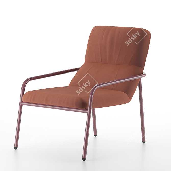 Sancal Elle Fabric Armchair: Sophisticated Comfort 3D model image 3