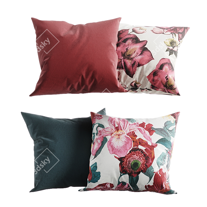 H&M Flower Power Pillow Set 3D model image 5