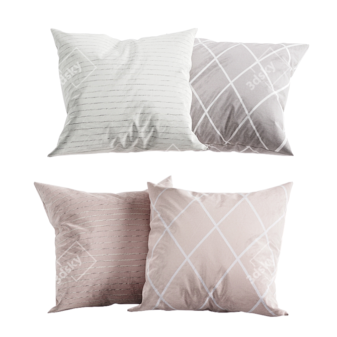 H&M Pastel Pillow Collection 3D model image 5