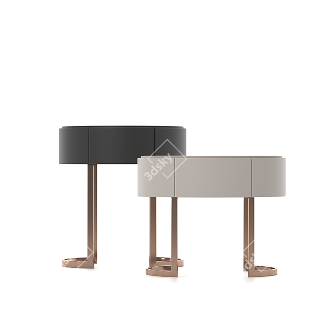 Sophisticated Art Deco Coffee Table: Softhouse BANGLE 3D model image 3