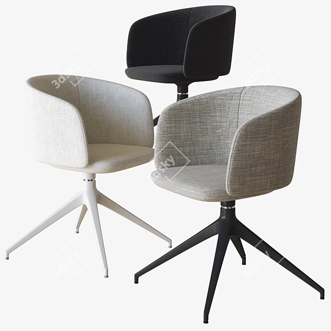 Elegant Grace Chair: Stylish 3D Model 3D model image 2