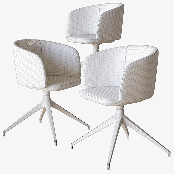 Elegant Grace Chair: Stylish 3D Model 3D model image 3