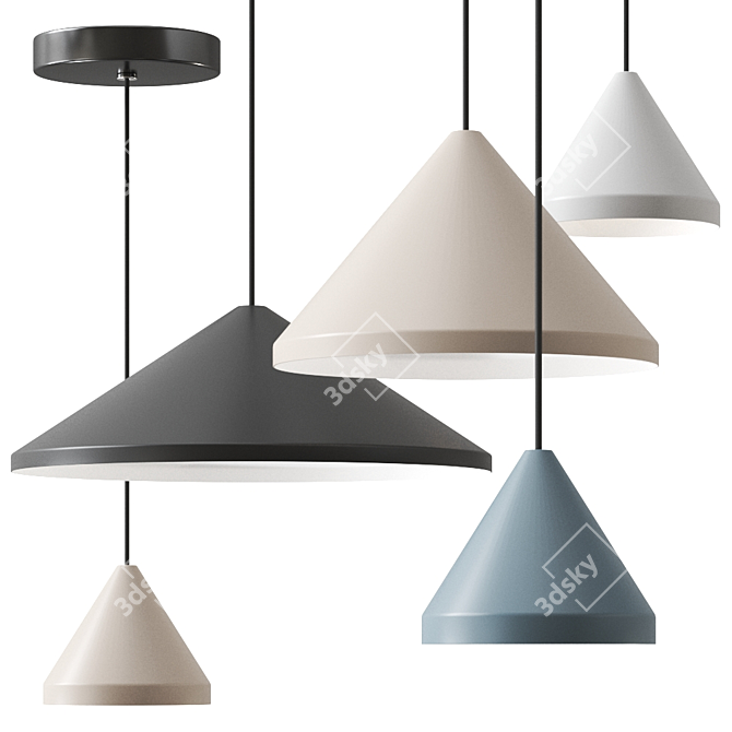 Sleek North Pendant Lamp 3D model image 3