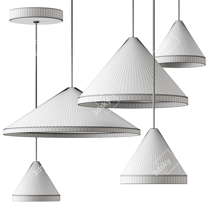 Sleek North Pendant Lamp 3D model image 4