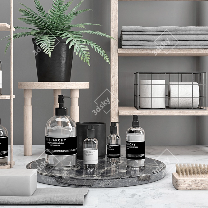 Sleek Bath Essentials Set 3D model image 2