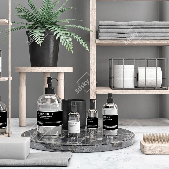 Sleek Bath Essentials Set 3D model image 5