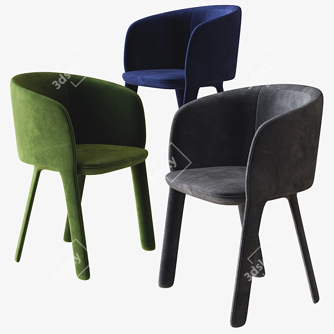 Sleek Grace Grp6 Chair 3D model image 1