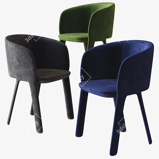Sleek Grace Grp6 Chair 3D model image 2