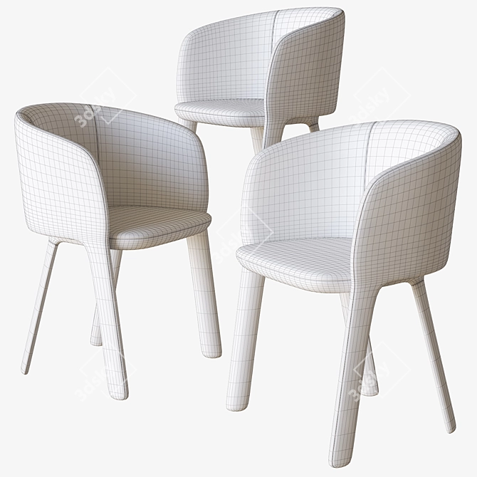Sleek Grace Grp6 Chair 3D model image 3