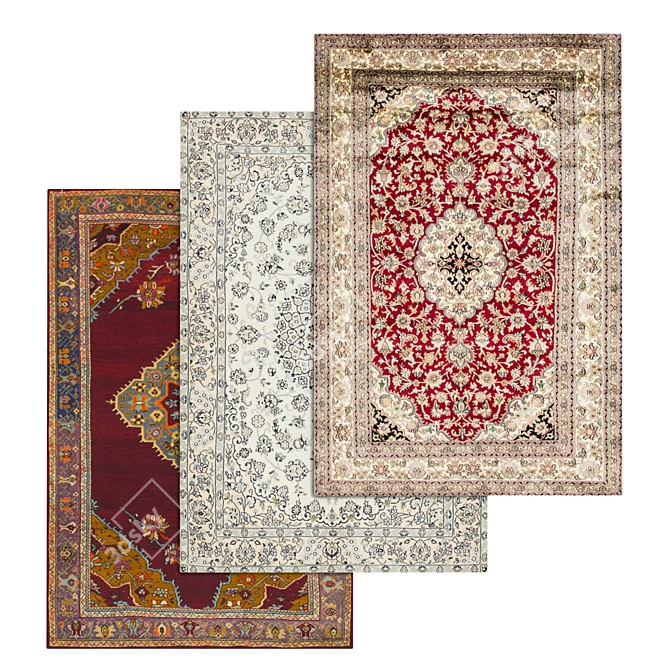 Title: Luxury Rug Set 3D model image 1