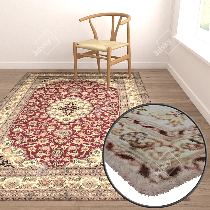 Title: Luxury Rug Set 3D model image 5