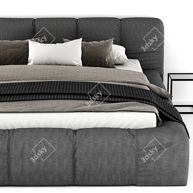 Italian Style Elegance: Italia Bed 3D model image 3