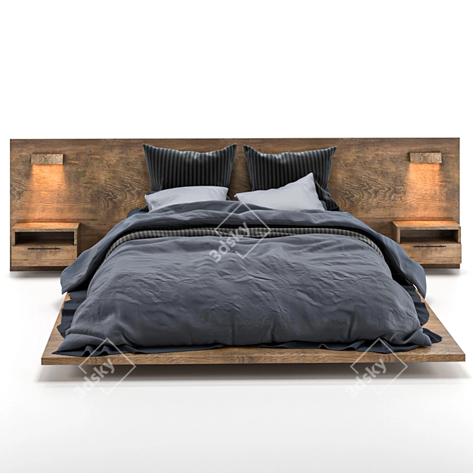 Sleek Sleep Retreat 3D model image 2