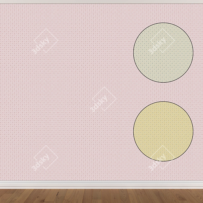 Seamless Wallpaper Set - 3 Colors 3D model image 4