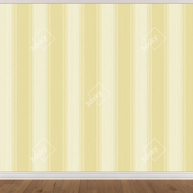 Seamless Wallpaper Set with 3 Colors 3D model image 2