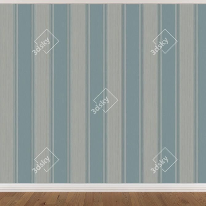 Seamless Wallpaper Set with 3 Colors 3D model image 3