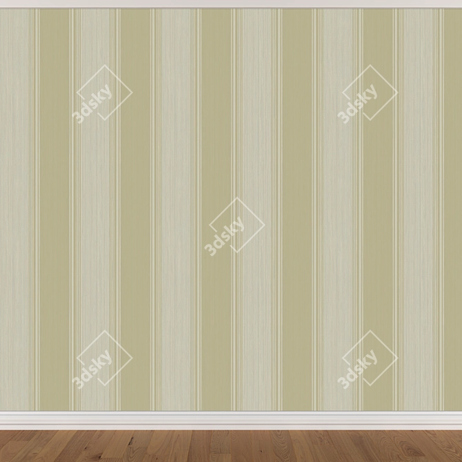 Seamless Wallpaper Set with 3 Colors 3D model image 4