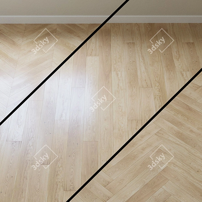 Oak Harmony Parquet Board 3D model image 1