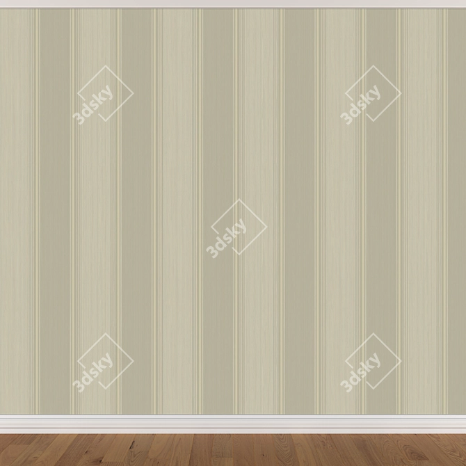 Seamless Wallpaper Set - 3 Color Options 3D model image 2