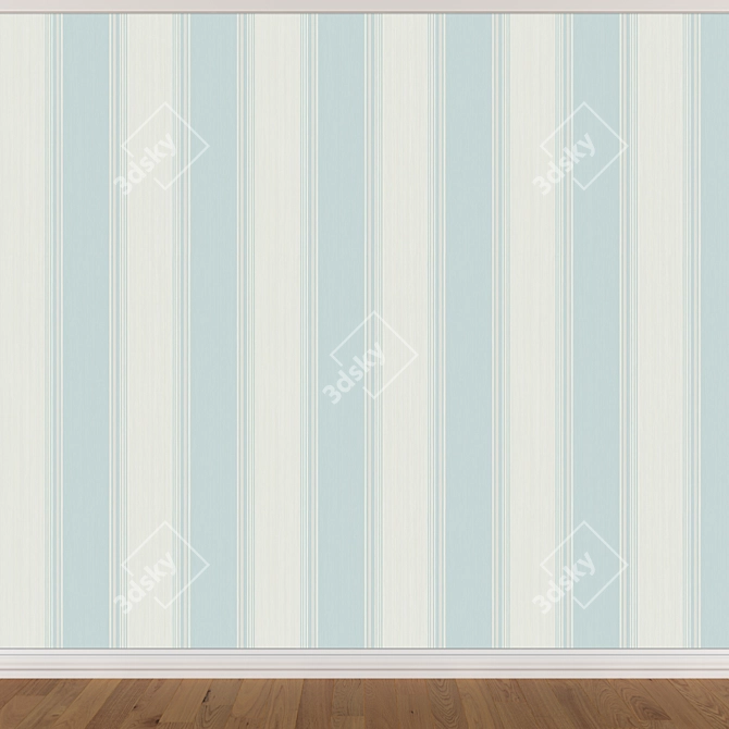 Seamless Wallpaper Set - 3 Color Options 3D model image 3