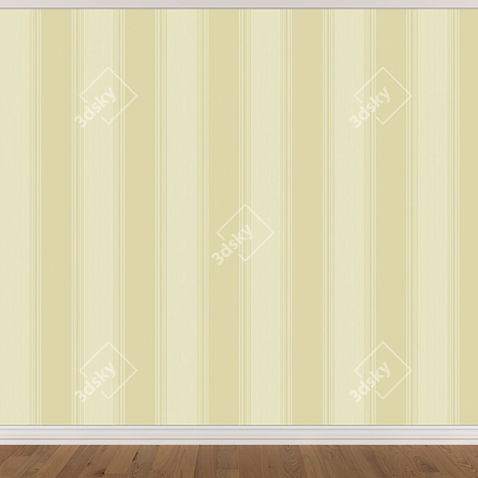 Seamless Wallpaper Set - 3 Color Options 3D model image 4