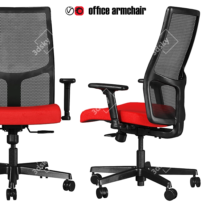 ErgoFlex Modern Office Chair 3D model image 2