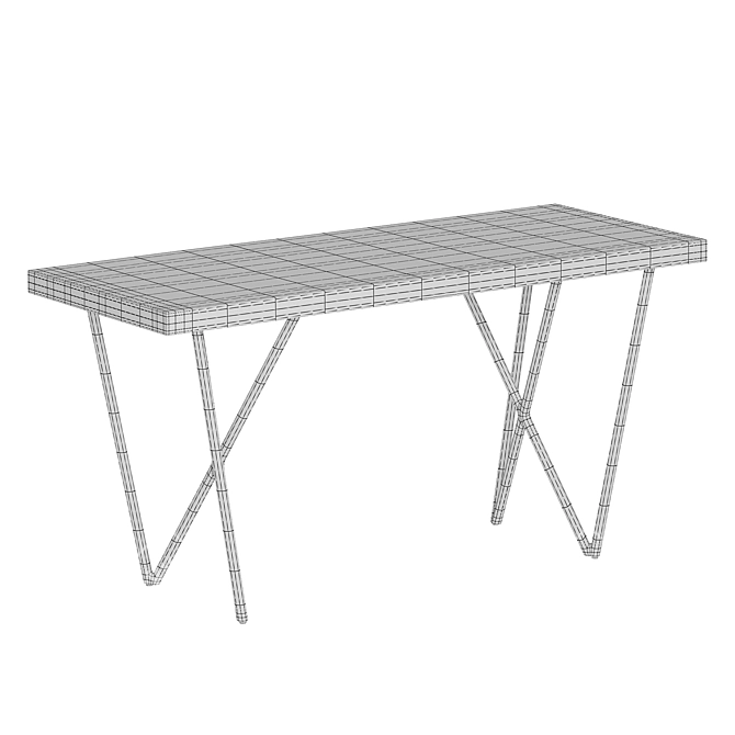 CB2 Dylan 36" Acacia Bench - Timeless and Versatile 3D model image 3