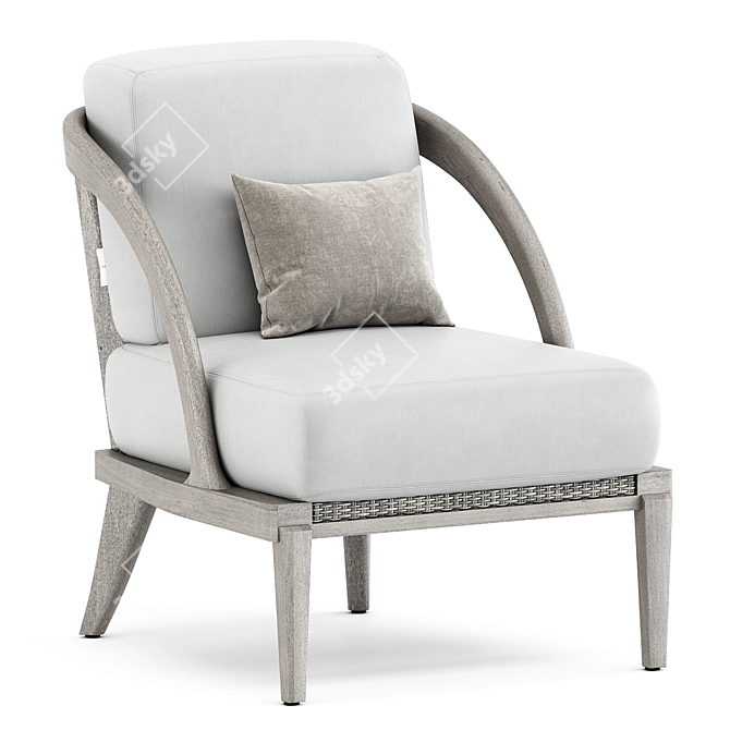 Rock Garden Lounge Chair: Sleek and Stylish Design 3D model image 3
