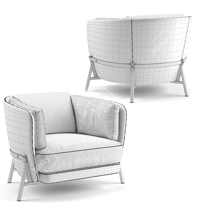 Comfort Cradle Armchair 3D model image 5