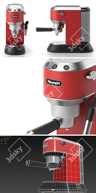  Barista Bliss: Stainless Espresso Machine 3D model image 3