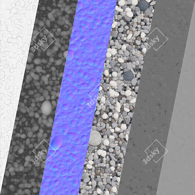 Pristine Pebble Seamless Texture 3D model image 3