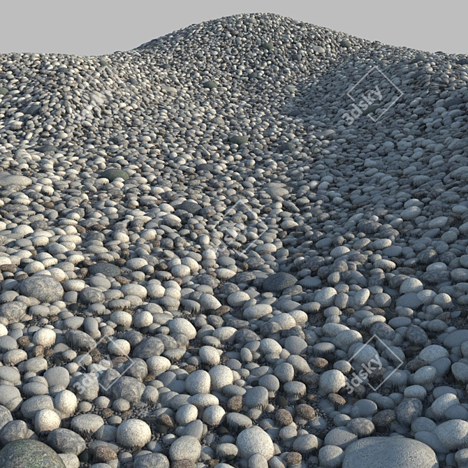 Pristine Pebble Seamless Texture 3D model image 4