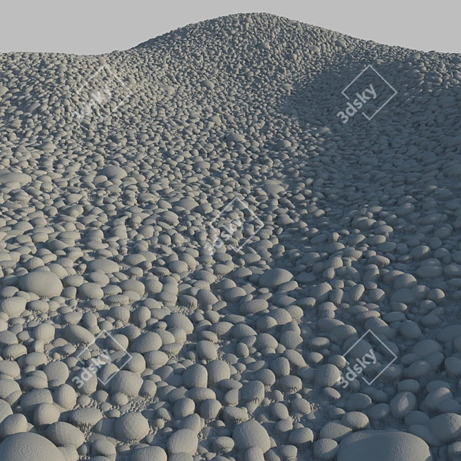 Pristine Pebble Seamless Texture 3D model image 5